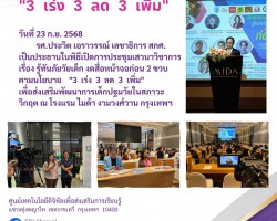จดหมายข่าว 3 เร่ง 3 ลด 3 เพิ่มรู้ทันภัยวัยเด็ก ... Image 1